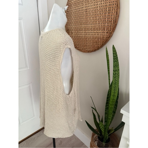 Abercrombie Fitch Womens Beige Knit Tank Top XXL Cotton Viscose Sleeveless - Picture 3 of 8